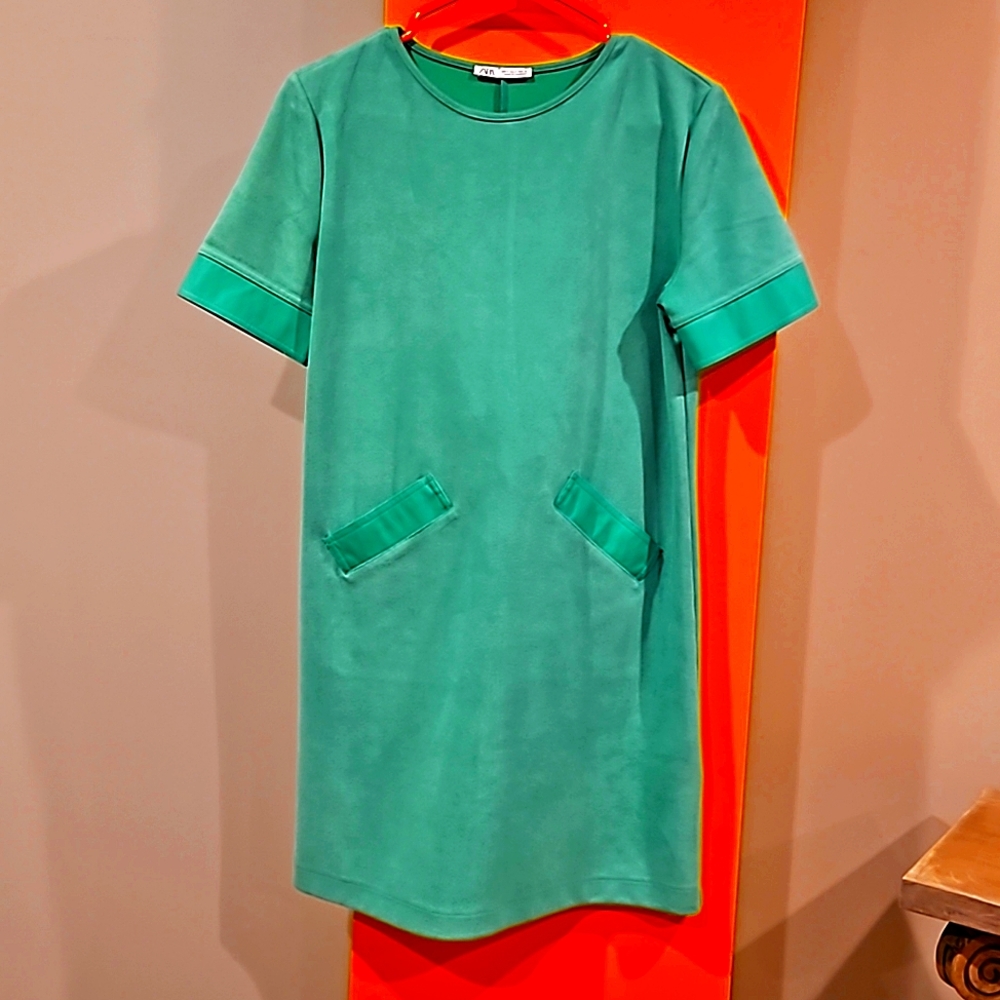 Zara Kelly Greene Suede dress